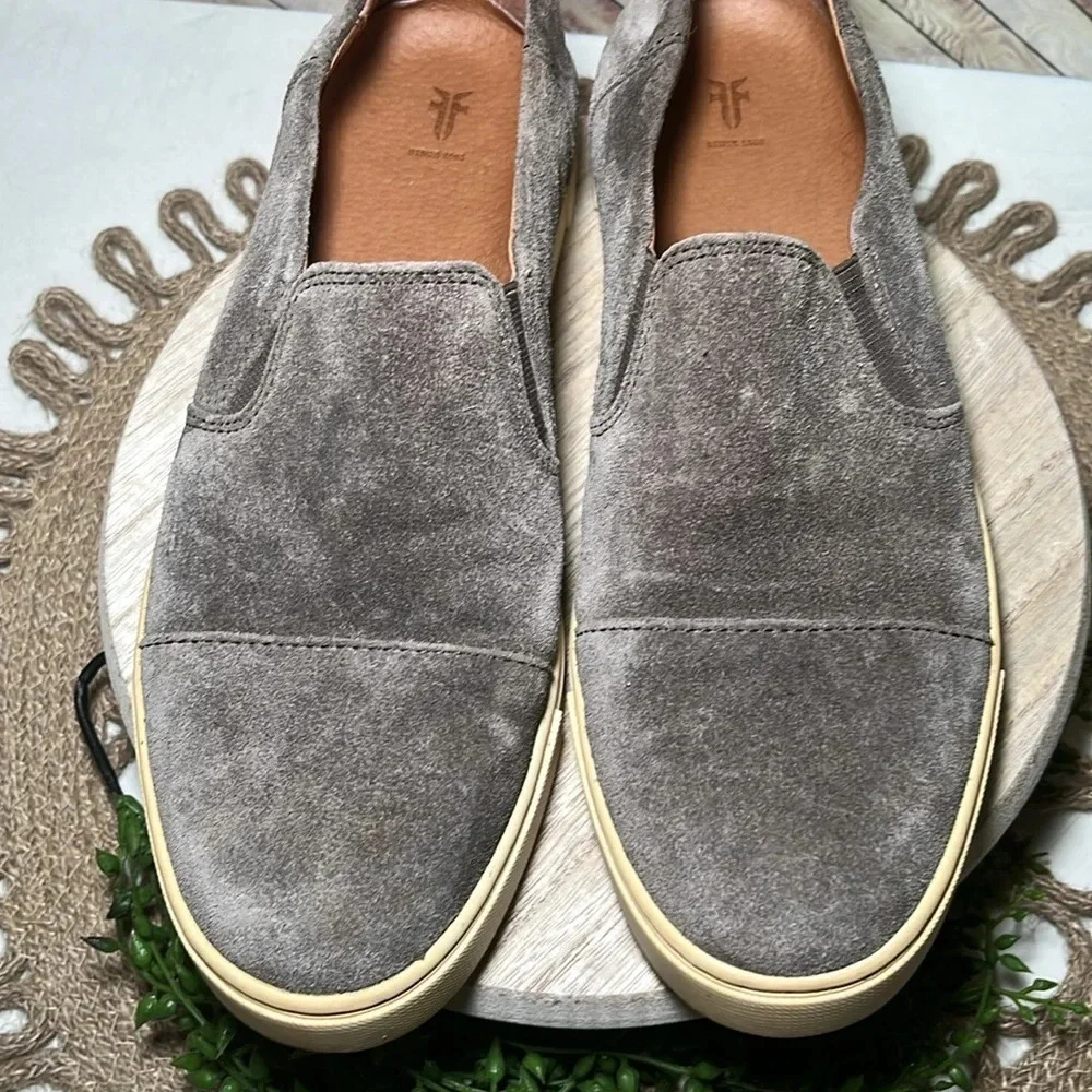 Frye Gemma Cap Suede Loafer 8 Fall Casual Leather Brown Tan Minimalist‎